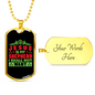 Is My Shepherd Christian Necklace Stainless Steel or 18k Gold Dog Tag 24" Chain-Express Your Love Gifts