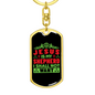 Is My Shepherd Keychain Stainless Steel or 18k Gold Dog Tag Keyring-Express Your Love Gifts