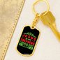 Is My Shepherd Keychain Stainless Steel or 18k Gold Dog Tag Keyring-Express Your Love Gifts