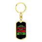 Is My Shepherd Keychain Stainless Steel or 18k Gold Dog Tag Keyring-Express Your Love Gifts