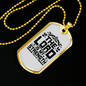 Is My Strength Christian Necklace Stainless Steel or 18k Gold Dog Tag 24" Chain-Express Your Love Gifts