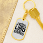 Is My Strength Psalm 28:7 Keychain Stainless Steel or 18k Gold Dog Tag Keyring-Express Your Love Gifts