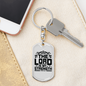 Is My Strength Psalm 28:7 Keychain Stainless Steel or 18k Gold Dog Tag Keyring-Express Your Love Gifts