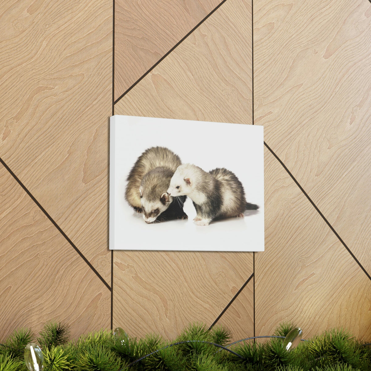 Scripture Walls Isolated Couple Badger Print Animal Wall Art Wildlife Canvas Prints Wall Art Ready to Hang Unframed-Express Your Love Gifts