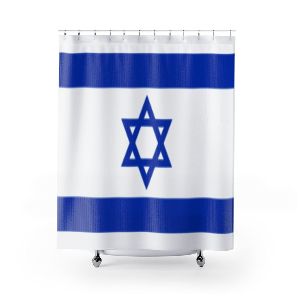 Israel Flag Stylish Design 71" x 74" Elegant Waterproof Shower Curtain for a Spa-like Bathroom Paradise Exceptional Craftsmanship-Express Your Love Gifts