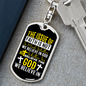 Issue Of Faith Keychain Stainless Steel or 18k Gold Dog Tag Keyring-Express Your Love Gifts