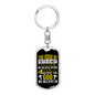 Issue Of Faith Keychain Stainless Steel or 18k Gold Dog Tag Keyring-Express Your Love Gifts