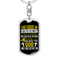 Issue Of Faith Keychain Stainless Steel or 18k Gold Dog Tag Keyring-Express Your Love Gifts