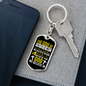 Issue Of Faith Keychain Stainless Steel or 18k Gold Dog Tag Keyring-Express Your Love Gifts
