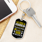 Issue Of Faith Keychain Stainless Steel or 18k Gold Dog Tag Keyring-Express Your Love Gifts