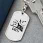 It Flies It Dies Keychain Stainless Steel or 18k Gold Dog Tag Keyring-Express Your Love Gifts