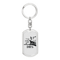 It Flies It Dies Keychain Stainless Steel or 18k Gold Dog Tag Keyring-Express Your Love Gifts