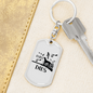 It Flies It Dies Keychain Stainless Steel or 18k Gold Dog Tag Keyring-Express Your Love Gifts