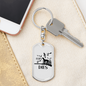 It Flies It Dies Keychain Stainless Steel or 18k Gold Dog Tag Keyring-Express Your Love Gifts