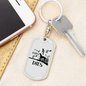 It Flies It Dies Keychain Stainless Steel or 18k Gold Dog Tag Keyring-Express Your Love Gifts