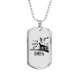 It Flies It Dies Necklace Stainless Steel or 18k Gold Dog Tag 24" Chain-Express Your Love Gifts