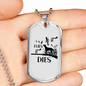 It Flies It Dies Necklace Stainless Steel or 18k Gold Dog Tag 24" Chain-Express Your Love Gifts