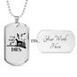 It Flies It Dies Necklace Stainless Steel or 18k Gold Dog Tag 24" Chain-Express Your Love Gifts