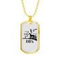 It Flies It Dies Necklace Stainless Steel or 18k Gold Dog Tag 24" Chain-Express Your Love Gifts