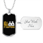It Happens 2 Crypto Necklace Stainless Steel or 18k Gold Dog Tag 24" Chain-Express Your Love Gifts