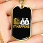 It Happens 2 Crypto Necklace Stainless Steel or 18k Gold Dog Tag 24" Chain-Express Your Love Gifts