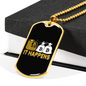 It Happens 2 Crypto Necklace Stainless Steel or 18k Gold Dog Tag 24" Chain-Express Your Love Gifts