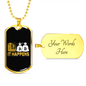 It Happens 2 Crypto Necklace Stainless Steel or 18k Gold Dog Tag 24" Chain-Express Your Love Gifts