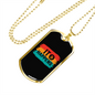 It Happens Bitcoin Crypto Necklace Stainless Steel or 18k Gold Dog Tag 24" Chain-Express Your Love Gifts