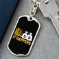 It Happens Crypto Keychain Stainless Steel or 18k Gold Dog Tag Keyring-Express Your Love Gifts
