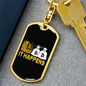 It Happens Crypto Keychain Stainless Steel or 18k Gold Dog Tag Keyring-Express Your Love Gifts