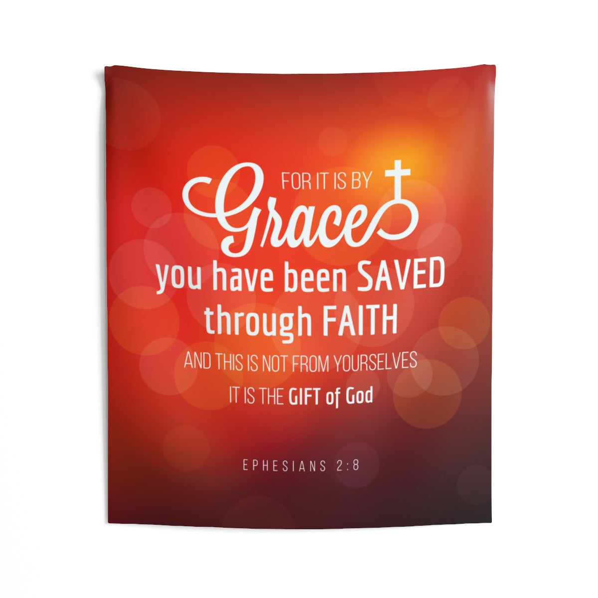 It Is By Great Ephesian 2:8 Wall Hanging Tapestry-Express Your Love Gifts