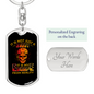 It Is Not Just A Hobby Cycling Keychain Stainless Steel or 18k Gold Dog Tag Keyring-Express Your Love Gifts