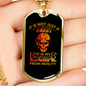 It Is Not Just A Hobby Cycling Necklace Stainless Steel or 18k Gold Dog Tag 24"-Express Your Love Gifts