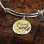 It Is Well With My Soul Circle Pendant Bangle Bracelet Stainless Steel or 18k Gold-Express Your Love Gifts