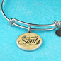 It Is Well With My Soul Circle Pendant Bangle Bracelet Stainless Steel or 18k Gold-Express Your Love Gifts