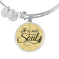 It Is Well With My Soul Circle Pendant Bangle Bracelet Stainless Steel or 18k Gold-Express Your Love Gifts