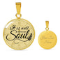 It Is Well With My Soul Lamentations Circle Necklace Stainless Steel or 18k Gold 18-22"-Express Your Love Gifts