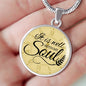 It Is Well With My Soul Lamentations Circle Necklace Stainless Steel or 18k Gold 18-22"-Express Your Love Gifts
