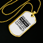 It Makes Them Possible Christian Necklace Stainless Steel or 18k Gold Dog Tag 24" Chain-Express Your Love Gifts