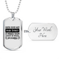 It Makes Them Possible Christian Necklace Stainless Steel or 18k Gold Dog Tag 24" Chain-Express Your Love Gifts