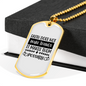 It Makes Them Possible Christian Necklace Stainless Steel or 18k Gold Dog Tag 24" Chain-Express Your Love Gifts