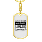 It Makes Them Possible Keychain Stainless Steel or 18k Gold Dog Tag Keyring-Express Your Love Gifts