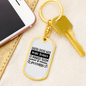 It Makes Them Possible Keychain Stainless Steel or 18k Gold Dog Tag Keyring-Express Your Love Gifts