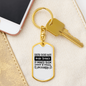 It Makes Them Possible Keychain Stainless Steel or 18k Gold Dog Tag Keyring-Express Your Love Gifts