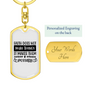 It Makes Them Possible Keychain Stainless Steel or 18k Gold Dog Tag Keyring-Express Your Love Gifts