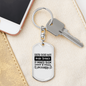 It Makes Them Possible Keychain Stainless Steel or 18k Gold Dog Tag Keyring-Express Your Love Gifts