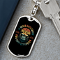 It Never Gets Easier Cycling Keychain Stainless Steel or 18k Gold Dog Tag Keyring-Express Your Love Gifts
