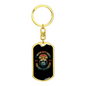 It Never Gets Easier Cycling Keychain Stainless Steel or 18k Gold Dog Tag Keyring-Express Your Love Gifts