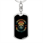 It Never Gets Easier Cycling Keychain Stainless Steel or 18k Gold Dog Tag Keyring-Express Your Love Gifts