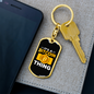 It's a Bitcoin Thing Gold Crypto Keychain Stainless Steel or 18k Gold Dog Tag Keyring-Express Your Love Gifts